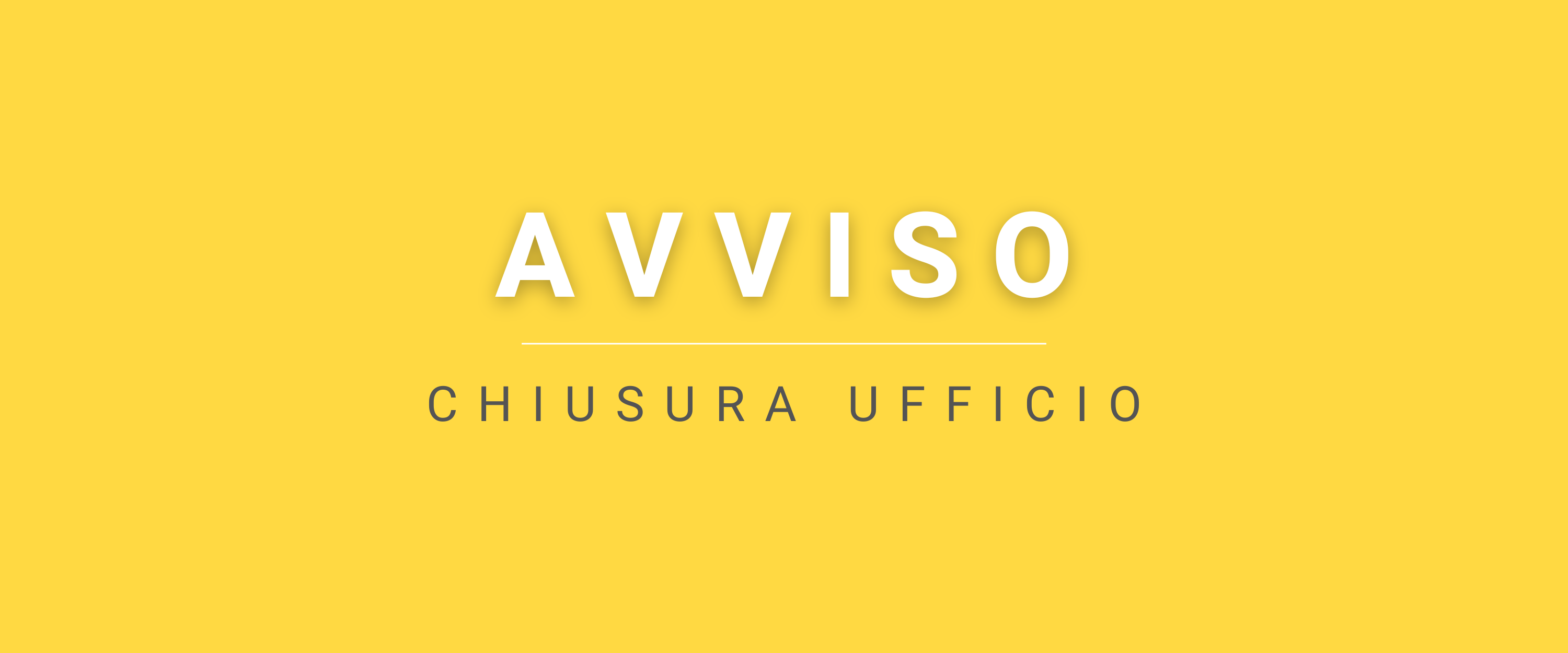 Avviso - Chiusura Ufficio Relazioni con il pubblico (URP)