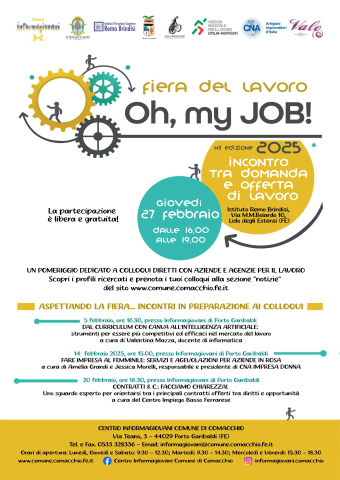 “Oh, my Job!”, 12esima edizione della fiera del lavoro: calendario incontri di preparazione